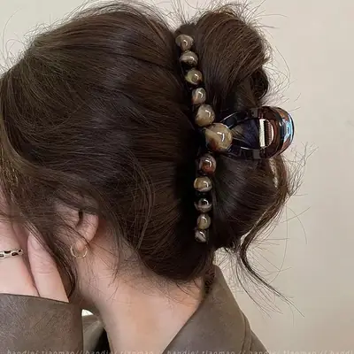 Super High-End Hairpin with Round Beads for Women