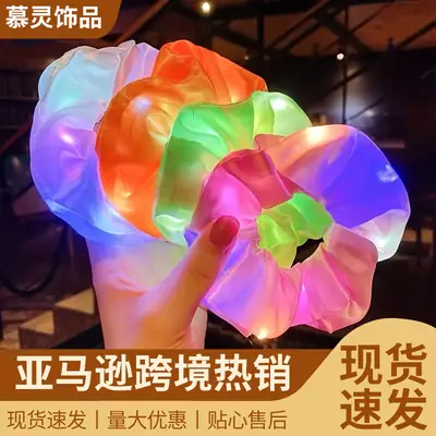 Led Luminous Scrunchie Hair Tie with Multicolor Lights