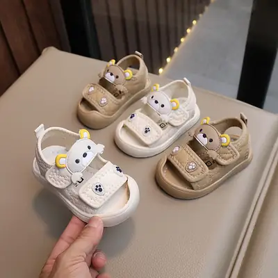 Summer New Baby Shoes Baby Sandals Boys Soft Sole Toddler Shoes Girls Cartoon Toe Beach Shoes