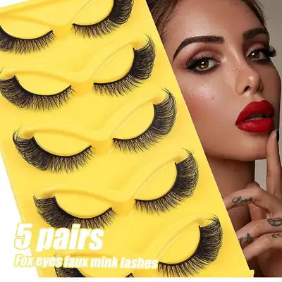 False Eyelashes Thick Natural Export Style