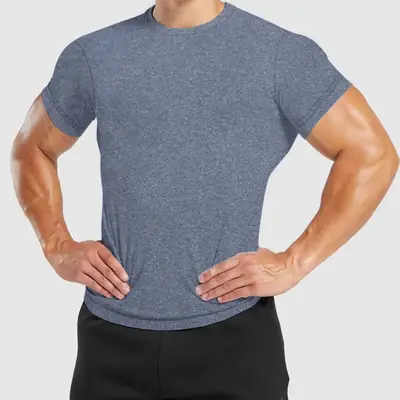 Men White Quick-Drying Crewneck T-Shirt
