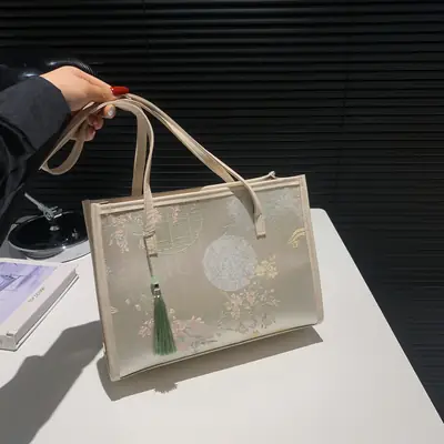 Pink Floral Handbag for Women 2024 Spring Summer