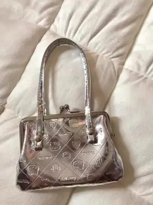 Antique Cartoon Glitter Silver Gold Tote Bag
