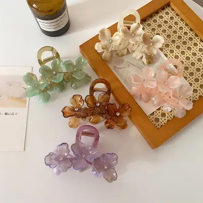 Fresh Flower Hair Clips 2024 Summer High-Grade Hair Accessories