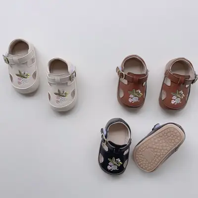 Ins Summer New Korean Style Baby Sandals Breathable Baby Shoes Non-slip Soft Bottom Embroidered Casual Toddler Shoes