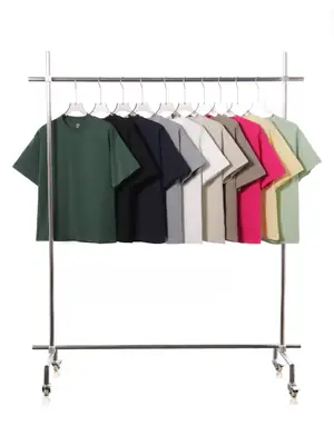 Men Cotton T-Shirts Black Green 250g Wholesale