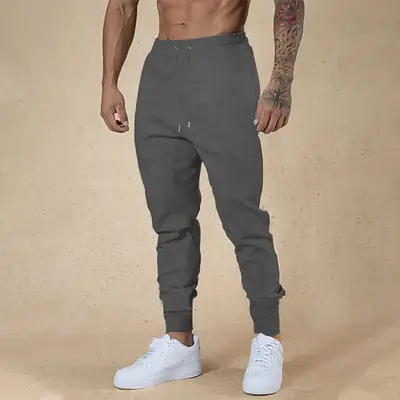 Men's Green Jogger Pants Sweatpants Casual Fit