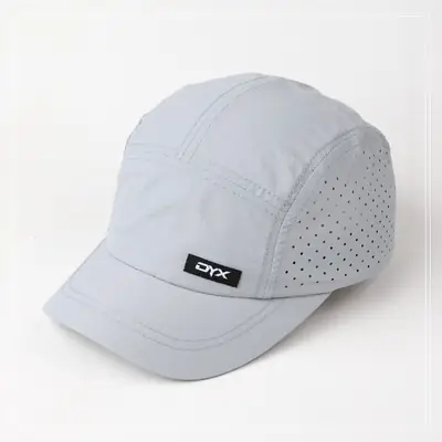 Men's Gray Japanese Style Brim Cap Summer Sports Breathable