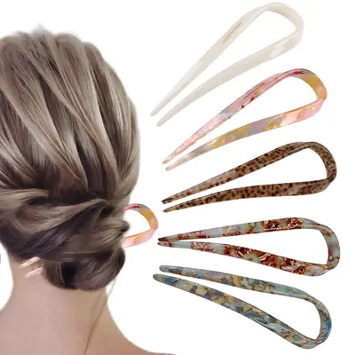 Leopard U-shaped Acetic Acid Hairpin 10g