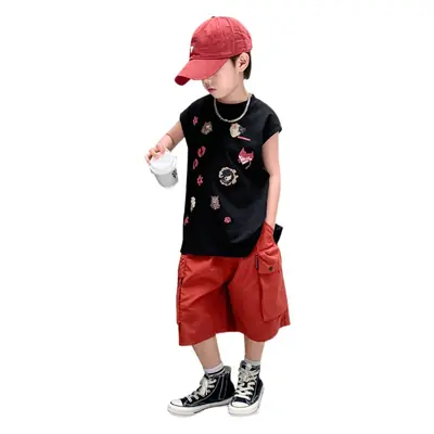 Boys Sleeveless T-Shirt Summer Dress 2025 New Korean Style