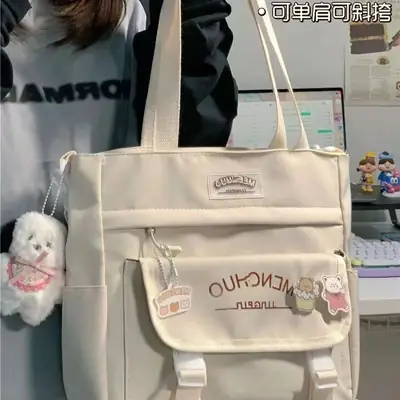 Ins All-match College Style Crossbody Bag Large Capacity Tote Bag