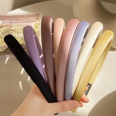 Spring Hair Bands Solid Colors Smooth High Pressure Non-Slip