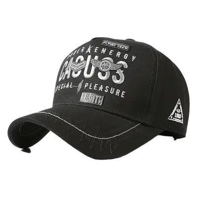 Men's Black Baseball Cap Big Head Outdoor Windproof