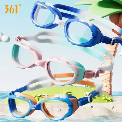 361 Children's Swimming Goggles Waterproof Anti-Fog HD Big Frame Boys Summer Professional Diving Equipment Girls Swimming Glasses