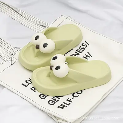 Cross-border summer new women's big-eyed flip-flops slippers wear high-end summer high-end Jinjiang factory wholesale