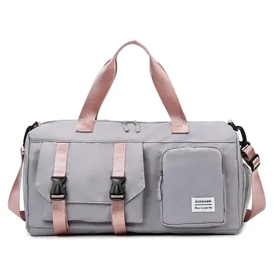 Women's Pink Dry Wet Separate Travel Bag Shoulder Crossbody