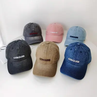 Women Denim Letter Cap Spring Summer Korean Style