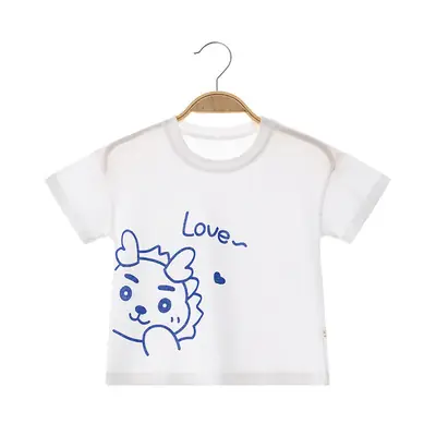 Baby Cotton T-shirt White 0-3Yrs Half Sleeve Summer Wear