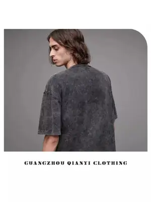 Men's Washed Old Grey T-Shirt 240g Heavy