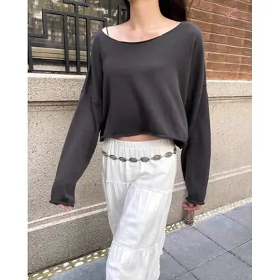 American Style Korean Style Silver Belt Chain Belt
