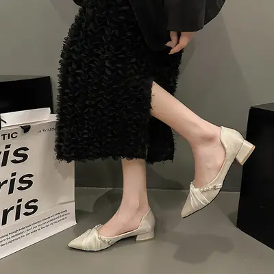 Women Pointed Toe Heel Flats Summer 2025