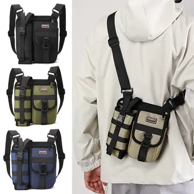 Men's Oxford Cloth Crossbody Bag Tactical Backpack