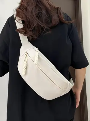 Japanese Style White Crossbody Phone Bag for Women