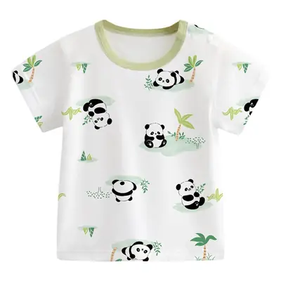 Baby Dinosaur Printed Cotton T-Shirt Blue White