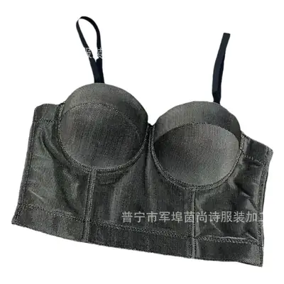 Blue Shiny Cationic Sling Underwear for Women