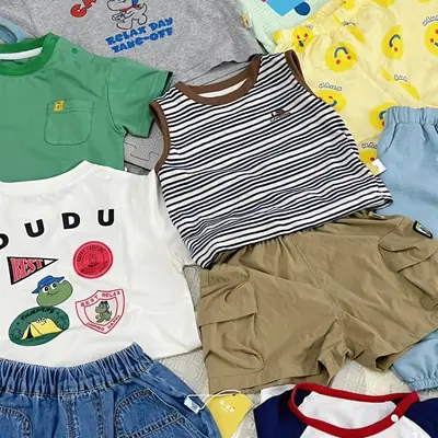 Dudujia Baby Shorts Beige Cotton Summer Loose Fit
