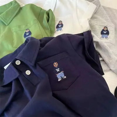 Boys Cotton Polo Shirt 2024 Summer Set