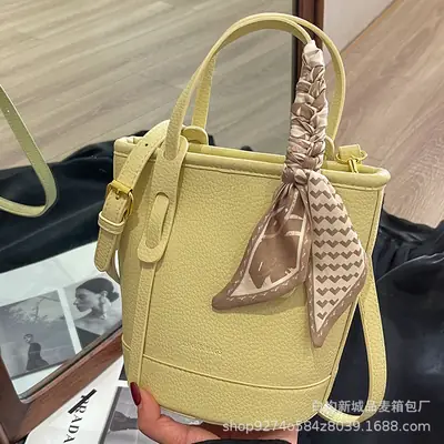 Elegant Black French Leather Shoulder Bag for Women