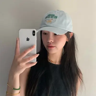 Pink Embroidered Baseball Cap for Women 2026