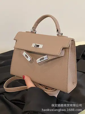 Black Square Satchel Bag for Women 2024