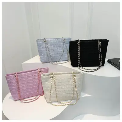 Lace Canvas Shoulder Bag Purple New Spring 2024