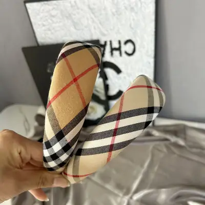 Vintage Plaid Hair Hoop for Women Earth Color