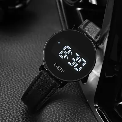 Goldie Digital Display Watch with Silicone Band