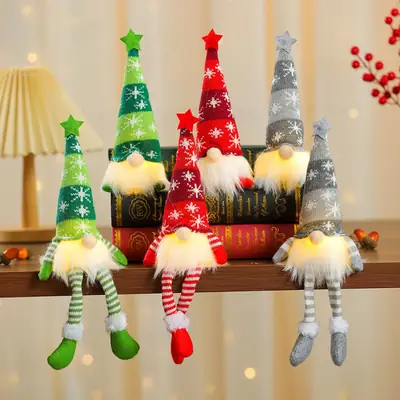 Christmas Knitted Snowflake Hat Dolls Set of 6