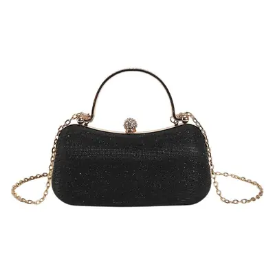 Women's Black Sparkle Shoulder Bag 2024 Spring Summer