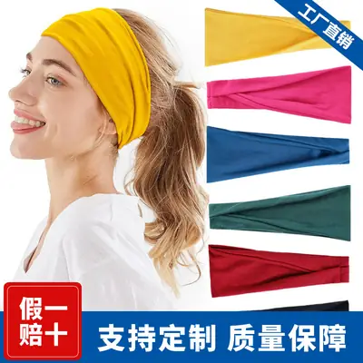 Green Yoga Headband for Women, Sweat-Resistant, Breathable, Elastic Fit