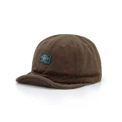 Women's Vintage Cloth Short-Brim Baseball Cap Brown