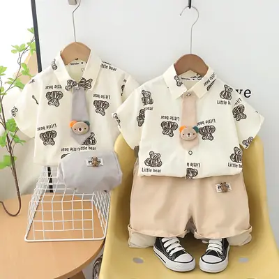 Boys Cotton Shorts Set Summer 2024