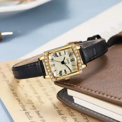 Goldie Light Luxury Women's Square Diamond Watch