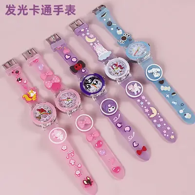 Cute Blue Cartoon Cat Kuromi Watch for Kids