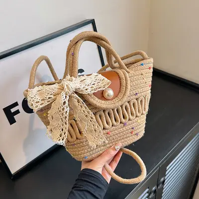 Women's Woven Silk Scarf Handbag 2024 Spring Summer