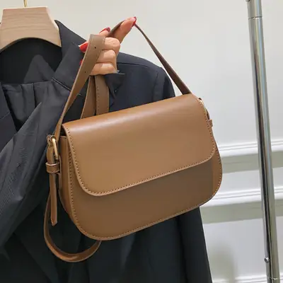 Vintage Niche Tofu Bag Small Women's All-Match Explosions Brown