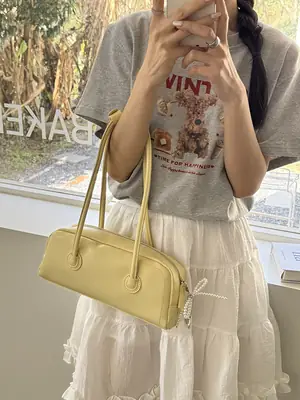 Korean Style Yellow Shoulder Bag 2026 New