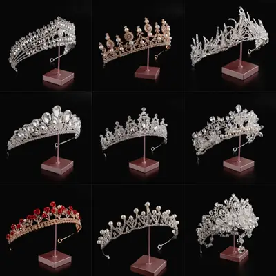 2024 Princess Crown Gold Emerald Wedding Bridal Crown