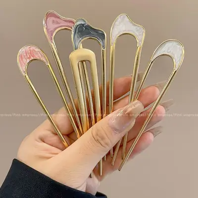 U-shaped Hair Pin for Elegant Hair Buns