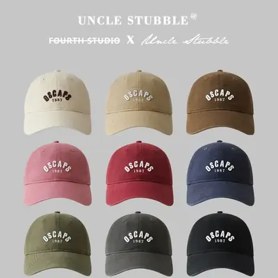Black Baseball Cap with "OSCAPS 1987" Face Show